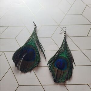 Peacock Feather Earrings